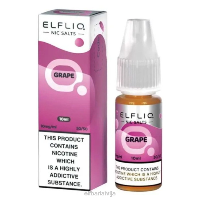 elfbar elfliq nic salts - vīnogu - 10ml-10 mg/ml 8L4F191